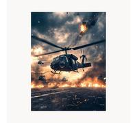 Paint by Numbers for Adults, War Painting by Numbers for Adults, Craft Kits for Kids with Helicopters Color Canvas for Painting 32 x 44in Acrylic Paint and Brush for Living Room Decor Gifts FYH-7339