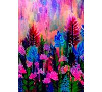 Paint by Numbers for Adults,Watercolor Flowers DIY Hand Painted Canvas Oil Painting Kit for Beginners,with Brushes and Acrylic Pigment paint by numbers for Home Wall Decor 55x70cm,Without Frame