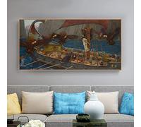 Paint by Numbers for Adults William Waterhouse《Ulysses and The Sirens》 Adults Paint Kits Canvas Gifts Arts Crafts for Home Decor