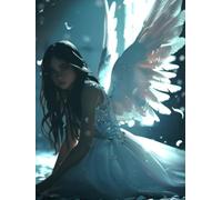 Paint by Numbers for Adults Wing, Paint by Numbers Angel, DIY Without Frame Painting by Numbers for Kids, Acrylic Paint by Numbers Kits with Paints and Brushes, Home Decor, Gifts for Women 12x16in T-H