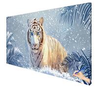 Paint by Numbers for Adults Winter 120x50cm Large Tiger Painting by Numbers for Adults Beginner DIY Color Oil Paintings on Canvas Kits with Acrylic Paints Brushes for Autumn Decorations Gifts J-56