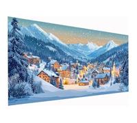 Paint by Numbers for Adults Winter, 28x64 Inch Small Town Paint by Numbers Kits for Adults/Beginner/Kids, DIY Oil Painting Acrylic Paints Kits, Canvas Art Kits for Gifts Wall Decor, without Frame R-34