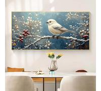 Paint by Numbers for Adults Winter Paint by Numbers Bird DIY Color Canvas Oil Paintings Creative Hobbies for Adults Kits with Brushes Acrylic Paint Home Decor,Gifts for Women, 50x100cm No Frame J3-101