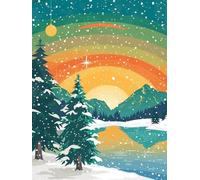Paint by Numbers for Adults Winter Painting by Numbers for Children Kits On Canvas Landscape DIY Color Oil Painting Art Crafts Acrylic Pigment Drawing, Home Wall Decor, Without Frame 70x90cm S0-109