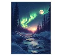Paint by Numbers for Adults, Winter Painting by Numbers for Children Landscape 12x16 in, DIY Hobbies for Adults Women, Painting on Canvas Using Acrylic Paint and Brushes, Wall Art Room Decor LSJ-4244