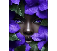 Paint by Numbers for Adults with Frame, Africa Painting by Numbers for Children, DIY Color Canvas Oil Painting Kits Art Crafts Woman Acrylic Pigment Drawing Paintwork for Home Decor 8x12 inch Q-2892