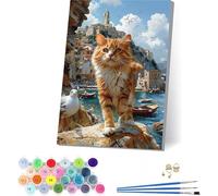 Paint by Numbers for Adults with Frame Cat Paint by Numbers on Canvas, Bird Easy DIY Acrylic Pigment Drawing Paintwork Kit, Adult Crafts, Painting for Home Wall Decor, Gifts for Women 40x52in K-7705