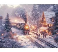 Paint by Numbers for Adults with Frame Snow Scene, Paint by Numbers Landscape, DIY Acrylic Pigment Drawing Paintwork Arts Craft Kits, Hobbies for Adults Women, for Home Wall Decor 20x26in 1-6941