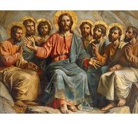 Paint by Numbers for Adults with Frame The Last Supper, Paint by Numbers Man, DIY Acrylic Pigment Drawing Paintwork Arts Craft Kits, Hobbies for Adults Women, for Home Wall Decor 28x38in P-4846