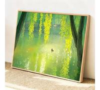 Paint by Numbers for Adults Without Frame Trees Lake Painting by Numbers for Children, Crafts for Adults Acrylic Painting Kit, Hobbies for Adult Women, Halloween Christmas Decorations 55x40cm F-q-413