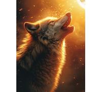 Paint by Numbers for Adults Wolf Paint by Numbers for Children Animal, DIY Colorful Canvas Oil Painting Kits Hobbies for Adults Women Paintings Arts for Home Wall Decor with Frame 50x70cm 2-7I42