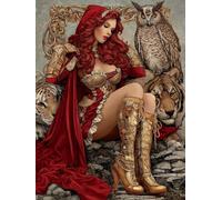 Paint by Numbers for Adults Woman, 20x28in DIY Painting Kits with Brushes and Acrylic Owl, DIY Home Wall Decor Crafts, Paint by Numbers Kits for Adults & Beginners, De-Stress Gifts for Women, D-8110