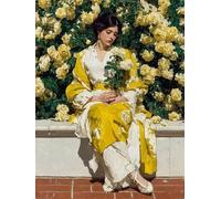 Paint by Numbers for Adults Woman, Flower Adult Paint by Numbers Canvas Kits, Painting Kits with Brushes and Acrylic, DIY Color Oil Painting for Beginners, Room Decor, Gifts for Women, 36x44in 9-3308