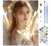 Paint by Numbers for Adults,Woman Paint by Numbers,DIY Angel Canvas Oil Painting Kit for Kids or Beginner with 3 Brushes Acrylic Pigment for Room Decor Gifts for Women,Without Frame 16x20 Inch D1-1171