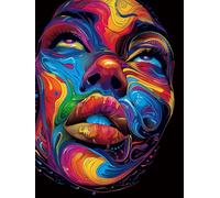 Paint by Numbers for Adults Woman Paint by Numbers for Children Abstract, DIY Colorful Canvas Oil Painting Kits Hobbies for Adults Women Paintings Arts for Home Wall Decor with Frame 40x50cm 5-7978