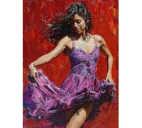 Paint by Numbers for Adults Woman Paint by Numbers for Children Dance, DIY Colorful Canvas Oil Painting Kits Hobbies for Adults Women Paintings Arts for Home Wall Decor with Frame 40x50cm P-N648
