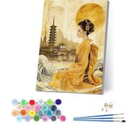 Paint by Numbers for Adults Woman, Paint by Numbers Kits Architecture on Cavans, DIY Craft Oil Paintings Art Kits with Acrylic and Brushes, Painting for Home Wall Decor, Gifts for Women 16x20 in 1-574