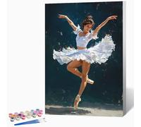 Paint by Numbers for Adults Woman Painting by Numbers for Adults Ballet, Craft Art Painting Canvas Kits Bring Pigment and Brushes, Gifts for Women, Room Decor 12x16 Inch (Without Frame) -LKF0739YJ