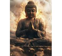 Paint by Numbers for Adults Zen, Abstract Paint by Numbers Kits for Adults Beginner Easy DIY Craft Oil Painting Art Kits with 3 Brushes, Acrylic Pigment Drawing for Room Decor, (16x20in), Model 1372