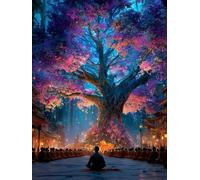 Paint by Numbers for Adults Zen Paint by Numbers for Children Tree, Hobbies for Adults Women Retro DIY Canvas Oil Paintings Kits Arts with Accessories for Home Wall Decor 32x47in Without Frame 8-H678