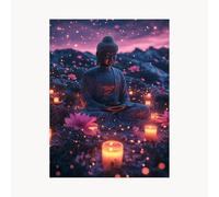 Paint by Numbers for Adults Zen Paint by Numbers Kits 22 x 16 In with Acrylic and Pens Color Canvas for Painting, Flower Paintings Hobbies for Adults Women,Wall Art Room Decor Gifts for Women FYH-8146