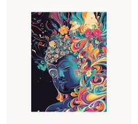 Paint by Numbers for Adults, Zen Painting by Numbers for Adults, Craft Kits for Kids with Abstract Color Canvas for Painting 20 x 28 In Acrylic Paint and Brush, Wall Art for Living Room Decor FYH-4115