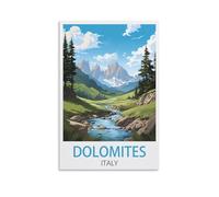 Paint by Numbers for AdultsDolomites Italy,Children, Beginners, DIY Gift Arts Kits with Brushes and Acrylic Pigment 20x30cm