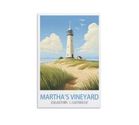 Paint by Numbers for AdultsMartha's Vineyard Edgartown Lighthouse Posters Children, Beginners, DIY Gift Arts Kits with Brushes and Acrylic Pigment 20x30cm