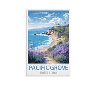 Paint by Numbers for AdultsPacific Grove City California,Children, Beginners, DIY Gift Arts Kits with Brushes and Acrylic Pigment 40x50cm