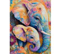 Paint by Numbers for Children Elephant Painting by Numbers for Adults Animal Beginners, DIY Craft Art Painting Kit, Color Oil Acrylic Pigment Drawing Paintwork for Gifts Home Wall Decor 40x50cm YH-172