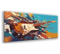 Paint by Numbers for Children Guitar, Art Paint by Numbers for Adults with Frame 16x32 inch Canvas Oil Paintings Adult Crafts Kits with Acrylic Pigment and Brushes, Home Room Decor, 40x80cm Model189