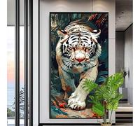 Paint by Numbers Forest,Large Paint by Numbers for Adults 28x72in,DIY Color Canvas Oil Painting Kits for beginners,Pigment Drawing Paintwork Art Crafts with Brushes Acrylic,Tiger(NO Frame) XYY-1845