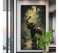 Paint by Numbers Forest,Large Paint by Numbers for Adults 8x24in,DIY Color Canvas Oil Painting Kits for beginners,Pigment Drawing Paintwork Art Crafts with Brushes Acrylic,Elephant(NO Frame) XYY-1836