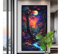 Paint by Numbers Forest,Large Paint by Numbers for Adults 8x24in,DIY Color Canvas Oil Painting Kits for beginners,Pigment Drawing Paintwork Art Crafts with Brushes Acrylic,Moon(NO Frame) XYY-1857