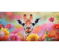 Paint by Numbers Giraffe DIY Painting by Numbers Kit for Adults Beginner 45X90CM Canvas Easy to Paint with Acrylic Paints, Flower Oil Painting, Home Wall Decor, Stress Relief Gift for Women, Unframed