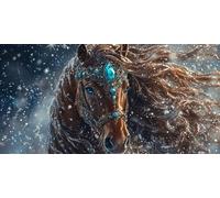 Paint by Numbers Horse DIY Painting by Numbers Kit for Adults Beginner 30X60CM Canvas Easy to Paint with Acrylic Paints, Gem Oil Painting, Home Wall Decor, Stress Relief Gift for Women/Men, Unframed