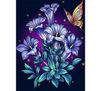 Paint by Numbers Kit for Adults,60x75cm DIY Canvas Oil Painting by Number Kit for Kids Adults,with Brushes and Acrylic Paints Painting for Home Decoration Morning Glory Butterfly 24x30in Without Frame