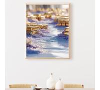 Paint by Numbers Kit for Adults, Abstract Gold Paint by Number Kits on Canvas Without Frame, DIY Acrylic Color Arts and Crafts for Adults Beginners, Painting for Home Wall Decor 16x20 Inch PjY2723 2-0