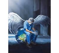 Paint by Numbers Kit for Adults,Adults' Paint-by-Number Kits,Oil Painting for Wall Art,20x16inch，Earth Angel Doctor Wings,Frameless