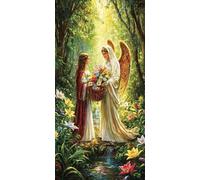 Paint by Numbers Kit for Adults, Angel Woman Paint by Number Kits on Canvas Without Frame, DIY Acrylic Paint Kit Arts and Crafts for Adults Beginners, Easy Painting for Home Wall Decor 36x72inch F-800