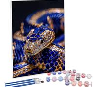 Paint by Numbers Kit for Adults, Animal Snake Paint by Number Kits on Canvas Without Frame, DIY Acrylic Color Arts and Crafts for Adults Beginners, Painting for Home Wall Decor 12x16 Inch PjY3430 O-X