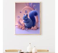 Paint by Numbers Kit for Adults, Butterfly Squirrel Paint by Number Kits on Canvas Without Frame, DIY Acrylic Color Arts and Crafts for Adults Beginners, Painting for Wall Decor 30x40cm PjY1935 C-N