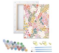 Paint by Numbers Kit for Adults,DIY Easy Painting Kits on Canvas with Wooden Framed, Small Color by Numbers Acrylic,Adult Paint by Number for Gifts,Home Wall Decor (Flower)