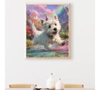 Paint by Numbers Kit for Adults, Dog Animal Paint by Number Kits on Canvas Without Frame, DIY Acrylic Color Arts and Crafts for Adults Beginners, Painting for Home Wall Decor 20 x 28 Inch PjY803 6-6