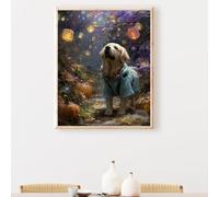 Paint by Numbers Kit for Adults, Dog Animal Paint by Number Kits on Canvas Without Frame, DIY Acrylic Color Arts and Crafts for Adults Beginners, Painting for Home Wall Decor 20x28in PjY919 V-1