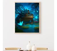 Paint by Numbers Kit for Adults, Frog Animal Paint by Number Kits on Canvas Without Frame, DIY Acrylic Color Arts and Crafts for Adults Beginners, Painting for Home Wall Decor 40x53in PjY1495 B-T