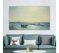Paint by Numbers Kit for Adults Ivan Aivazovsky《Sailors Coming Ashore》 Oil Painting by Numbers Kit for Home Decor Gifts