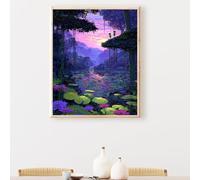 Paint by Numbers Kit for Adults, Landscape Flower Paint by Number Kits on Canvas Without Frame, DIY Acrylic Color Arts and Crafts for Adults Beginners, Painting for Home Wall Decor 40x53in PjY4155 G-U