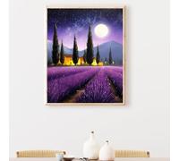 Paint by Numbers Kit for Adults, Moon Forest Paint by Number Kits on Canvas Without Frame, DIY Acrylic Color Arts and Crafts for Adults Beginners, Painting for Home Wall Decor 16 x 20 Inch PjY2253 I-T