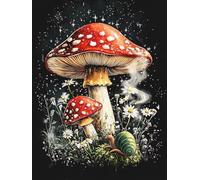 Paint by Numbers Kit for Adults, Mushroom Plants, DIY Acrylic Pigment Drawing Paintwork, High Definition Canvas Set, Home Wall Decor, Birthday Idea Gift 70x90cm WM1L-525